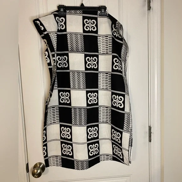 Head Wrap Black and White African Print African Head Wrap - Picture 1 of 3